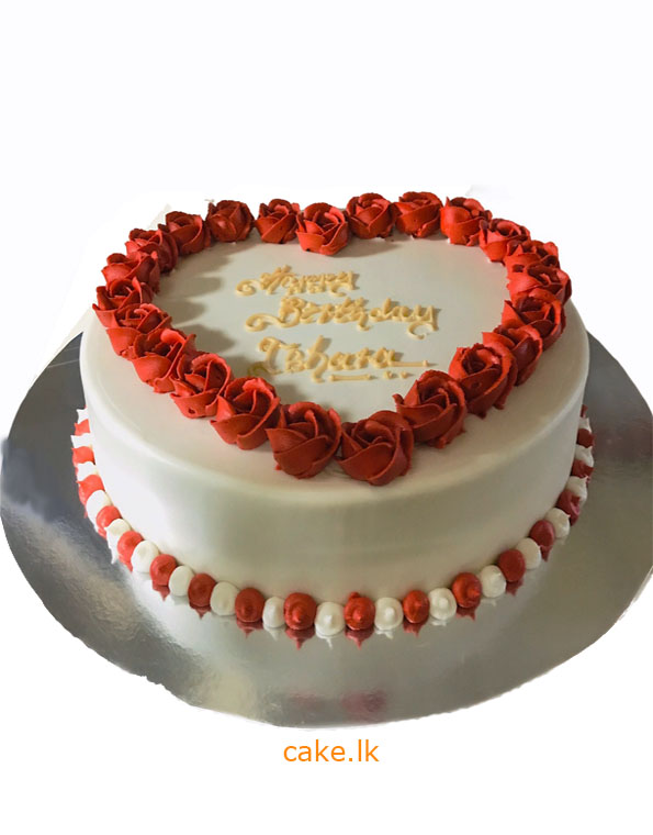 Red flower Birthday cake 2kg